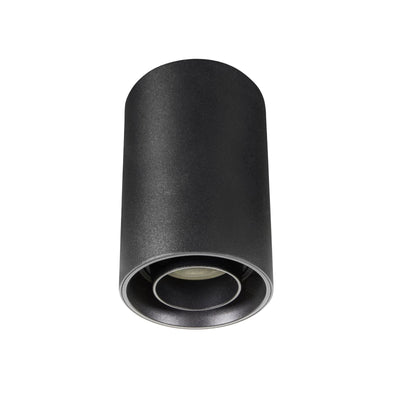 Spectrum Chloe black GU10 spot, adjustable round surface fixture IP20 for indoor lighting