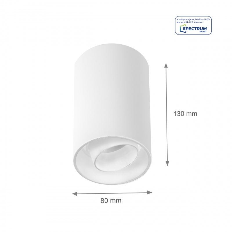Spectrum Chloe Spot GU10 white adjustable IP20 - ideal for indoor lighting - energy-efficient and sustainable design