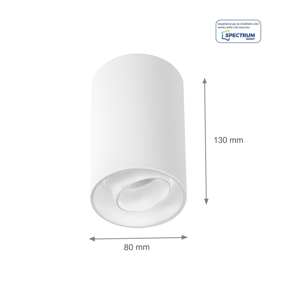 Spectrum Chloe Spot GU10 white adjustable IP20 - ideal for indoor lighting - energy-efficient and sustainable design