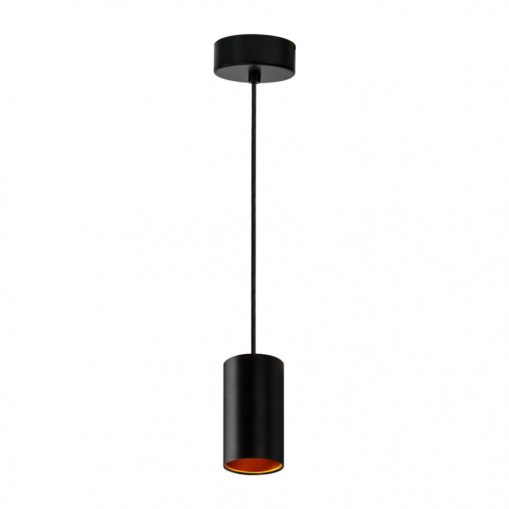 Spectrum CHLOE GU10 suspended lamp, Black Golden, IP20, round base, ceiling mount, max 10W LED, 250V
