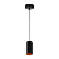 Spectrum CHLOE GU10 suspended lamp, Black Golden, IP20, round base, ceiling mount, max 10W LED, 250V