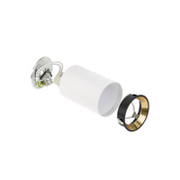 Led plafondspot chloe mini with GU10 fitting in white/gold by spectrum
