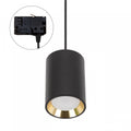 Spectrum CHLOE MINI GU10 3-Phase Track Light, 250V, IP20, Black with Gold Inner, Aluminum Housing