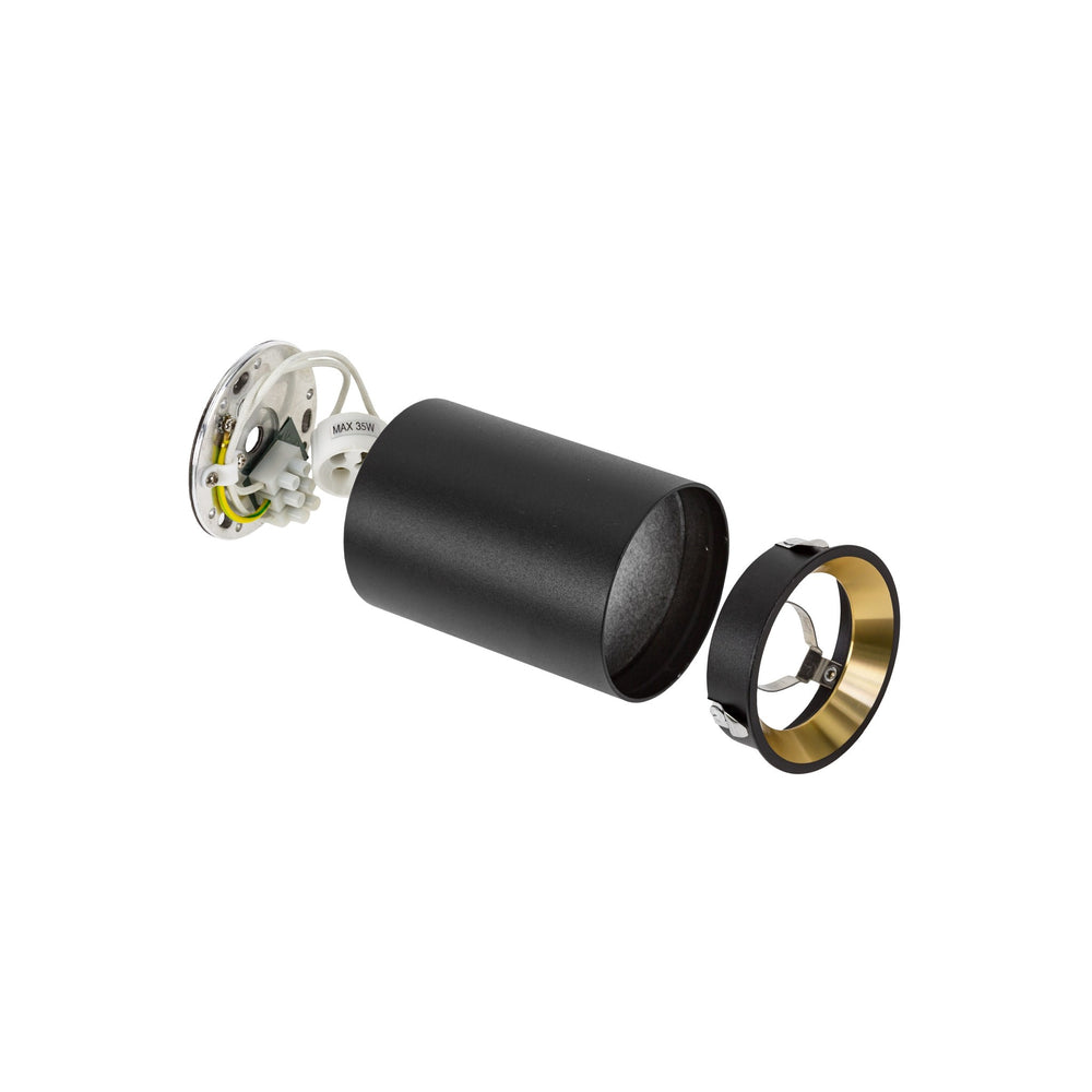 Projecteur de plafond LED mini Chloe noir/or 1x montage GU10
