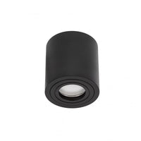 Spectrum CHLOE GU10 IP65 round black LED spotlight for indoor use, aluminum housing, 250V, 17000 lumens, surface mount