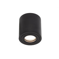 Spectrum CHLOE GU10 IP65 round black LED spotlight for indoor use, aluminum housing, 250V, 17000 lumens, surface mount