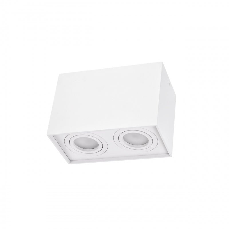 Spectrum adjustable GU10 rectangular white spot, IP20 indoor, aluminum housing, 250V, 17000h lifespan