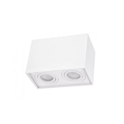 Spectrum adjustable GU10 rectangular white spot, IP20 indoor, aluminum housing, 250V, 17000h lifespan