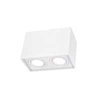 Spectrum adjustable GU10 rectangular white spot, IP20 indoor, aluminum housing, 250V, 17000h lifespan