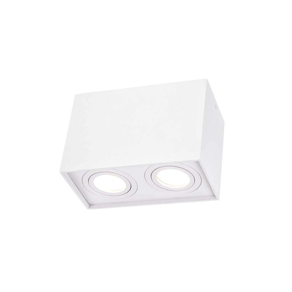 Spectrum adjustable GU10 rectangular white spot, IP20 indoor, aluminum housing, 250V, 17000h lifespan