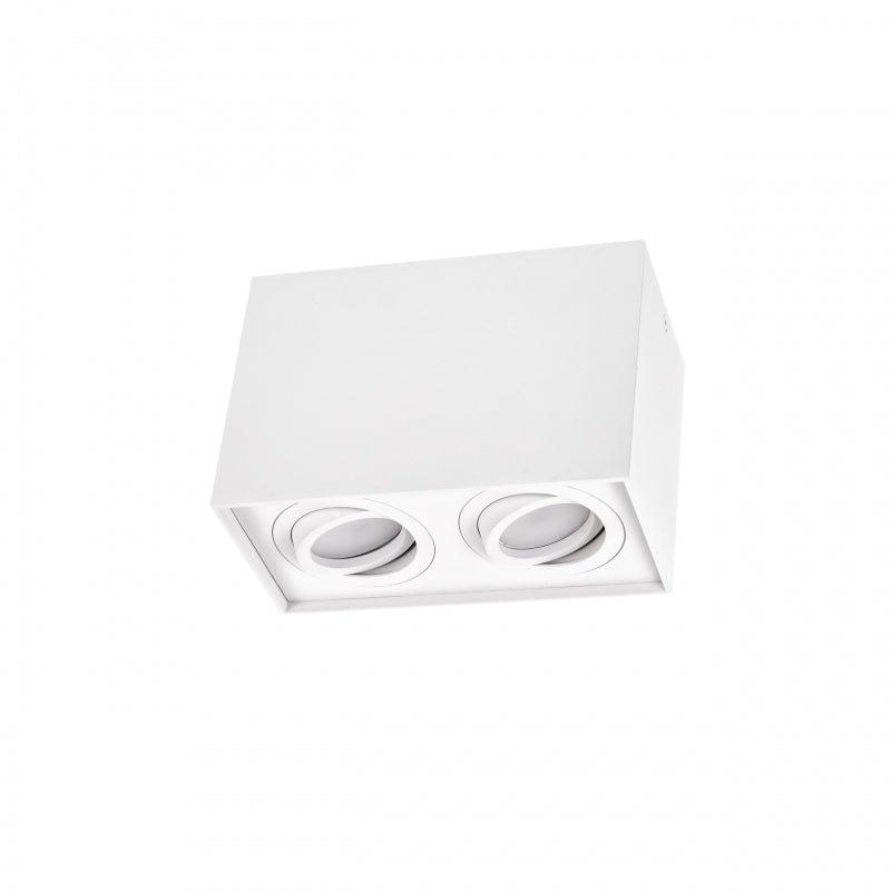 Spectrum adjustable GU10 rectangular white spot, IP20 indoor, aluminum housing, 250V, 17000h lifespan
