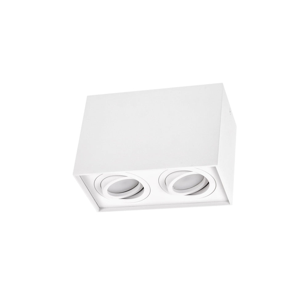Spectrum adjustable GU10 rectangular white spot, IP20 indoor, aluminum housing, 250V, 17000h lifespan