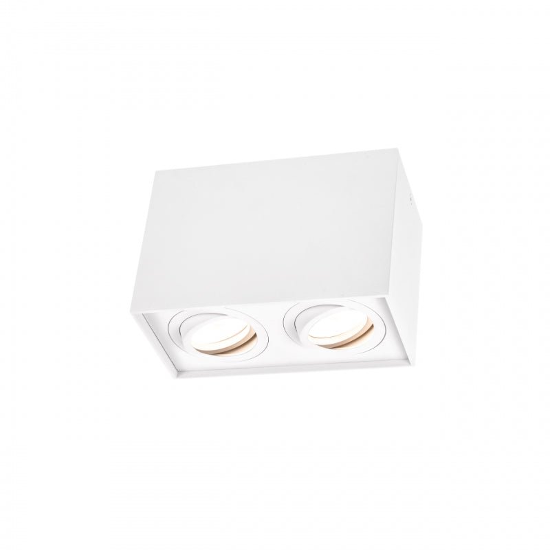Spectrum adjustable GU10 rectangular white spot, IP20 indoor, aluminum housing, 250V, 17000h lifespan