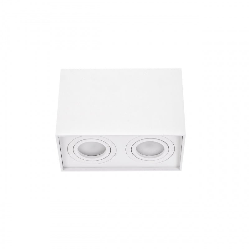 Spectrum adjustable GU10 rectangular white spot, IP20 indoor, aluminum housing, 250V, 17000h lifespan