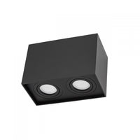 Spectrum Chloe Duo 2xGU10 IP20 black adjustable spotlight, aluminum housing, 250V, indoor use