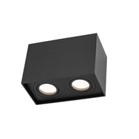 Spectrum Chloe Duo 2xGU10 IP20 black adjustable spotlight, aluminum housing, 250V, indoor use