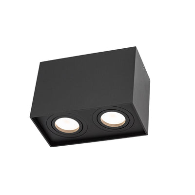 Spectrum Chloe Duo 2xGU10 IP20 black adjustable spotlight, aluminum housing, 250V, indoor use