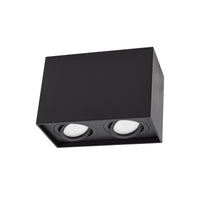 Spectrum Chloe Duo 2xGU10 IP20 black adjustable spotlight, aluminum housing, 250V, indoor use