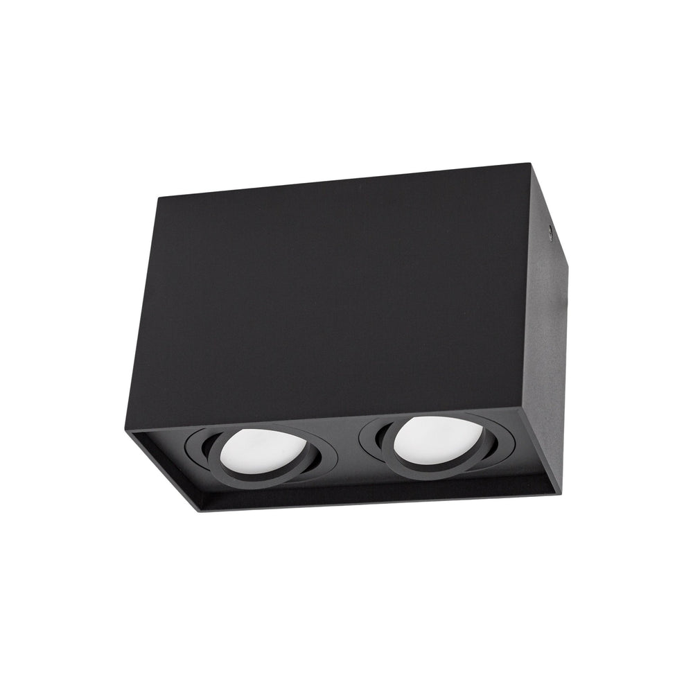 Spectrum Chloe Duo 2xGU10 IP20 black adjustable spotlight, aluminum housing, 250V, indoor use