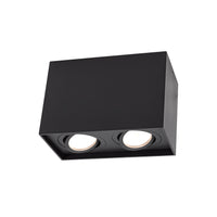 Spectrum Chloe Duo 2xGU10 IP20 black adjustable spotlight, aluminum housing, 250V, indoor use