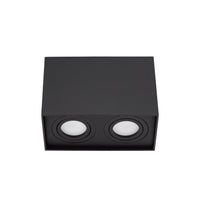Spectrum Chloe Duo 2xGU10 IP20 black adjustable spotlight, aluminum housing, 250V, indoor use