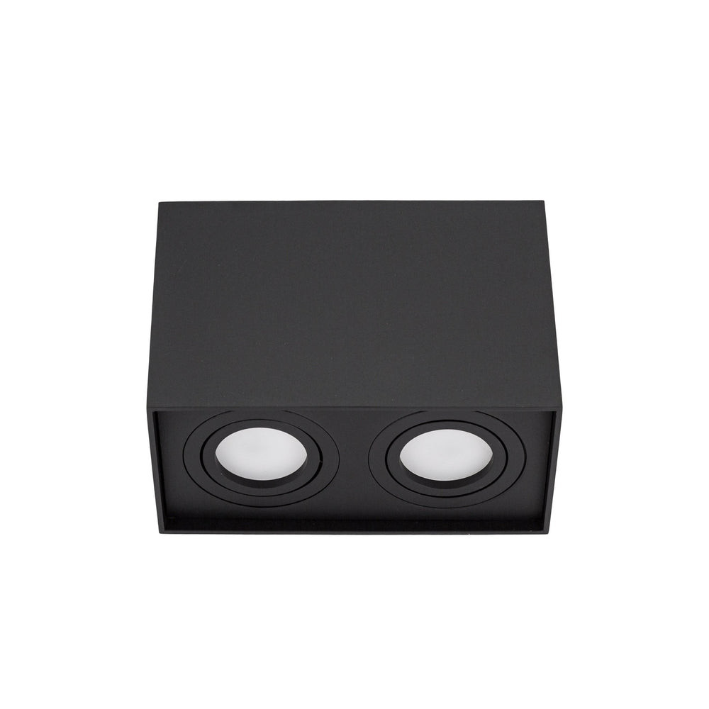 Spectrum Chloe Duo 2xGU10 IP20 black adjustable spotlight, aluminum housing, 250V, indoor use