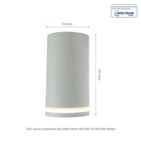 Spectrum Chloe GU10 surface light, white, IP20, aluminum, 230V, indoor use, easy install, modern, energy-efficient