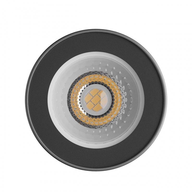 Spectrum CHLOE GU10 250V IP44 black LED downlight, 70x90mm, aluminum housing, waterproof, indoor use, easy installation