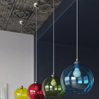 Lampe suspendue BALL Sollux Lighting, Finition Graphite, Compatible LED, 220-240V, IP20, Aluminium et Acier