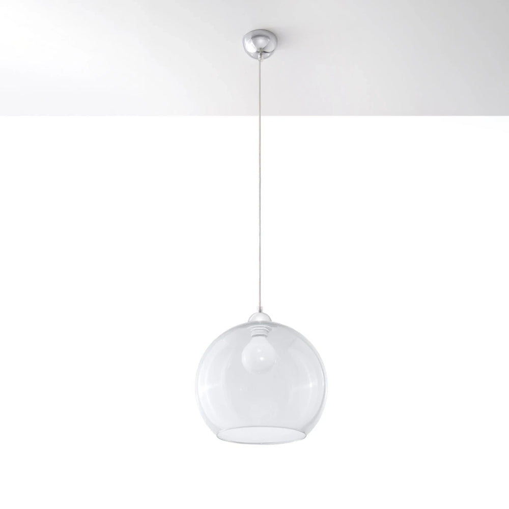 Sollux Lighting BALL hanging lamp, transparent shade, 220-240V, IP20, CE RoHS, Aluminum Brass finish