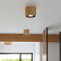 Sollux Lighting BASIC 2 LED ceiling spotlight, natural wood, IP20, 220-240V, max 50W, CE RoHS
