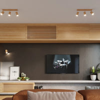 Sollux Lighting BERG 2 LED ceiling spotlight, natural wood, IP20, aluminium, 220-240V, CE RoHS