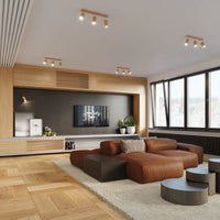 Sollux Lighting BERG 4 LED ceiling spotlight, natural wood, IP20, 220-240V, CRI 80, CE RoHS, 4x50W max