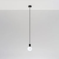 Suspension Edison Sollux Lighting Noir, compatible LED, finition laiton doré mat en aluminium, 220-240V, IP20, CE RoHS