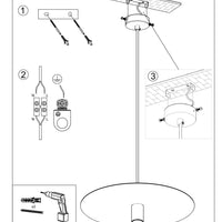 Sollux Lighting FLAVIO Grey LED Hanging Lamp, IP20 Pendant Light, 220-240V, CE RoHS Certified