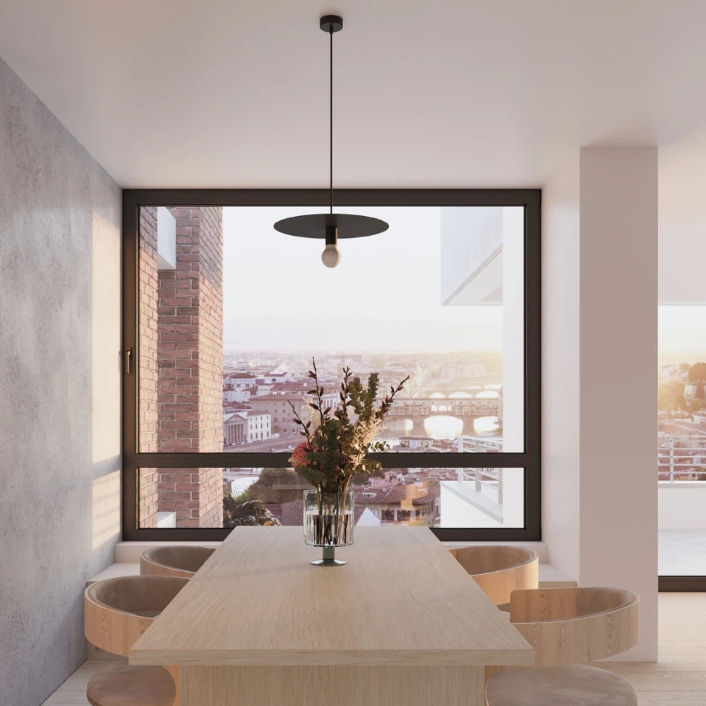 Lampe suspendue Sollux Lighting FLAVIO, Noir, aluminium, IP20, 220-240V, max 50W LED, certifiée CE RoHS