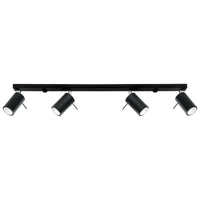 Sollux Lighting LED ceiling spotlight Black RING, 4 x GU10 fittings, IP20, aluminium, CE RoHS