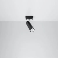 Sollux Lighting LED ceiling spotlight Black Silver, 1x GU10, 220-240V, IP20, Aluminium, CE RoHS