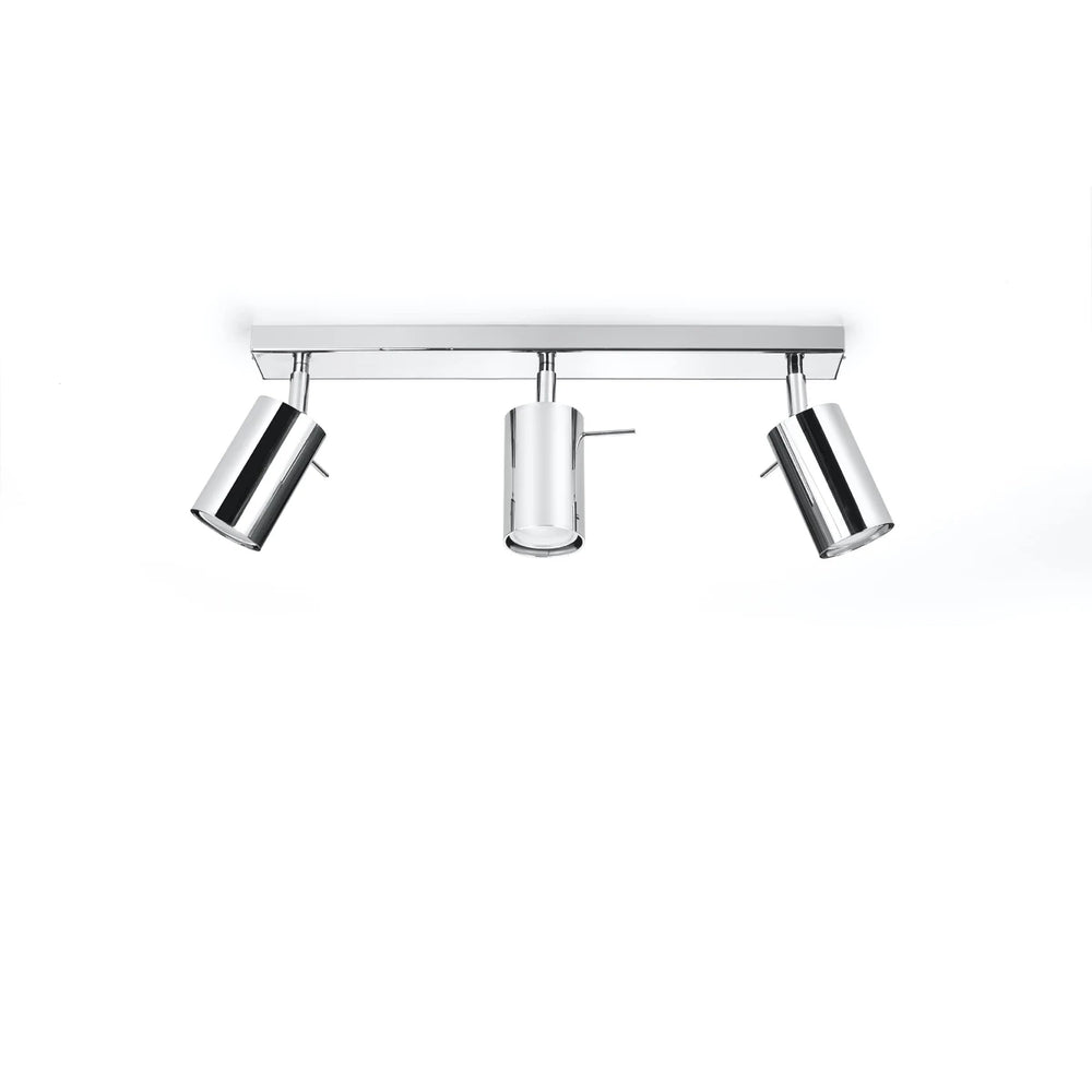 Spot encastré LED de plafond Sollux Lighting anneau chromé, 3x GU10, 220-240V, IP20, aluminium, CE RoHS