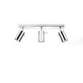 Spot encastré LED de plafond Sollux Lighting anneau chromé, 3x GU10, 220-240V, IP20, aluminium, CE RoHS
