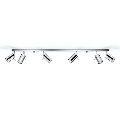Spot encastré LED de plafond Sollux Lighting anneau chrome, 6x douilles GU10, IP20, aluminium, CE RoHS