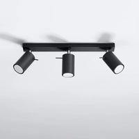 Sollux Lighting LED ceiling spotlight RING Black, 3xGU10, IP20, aluminium, CE RoHS