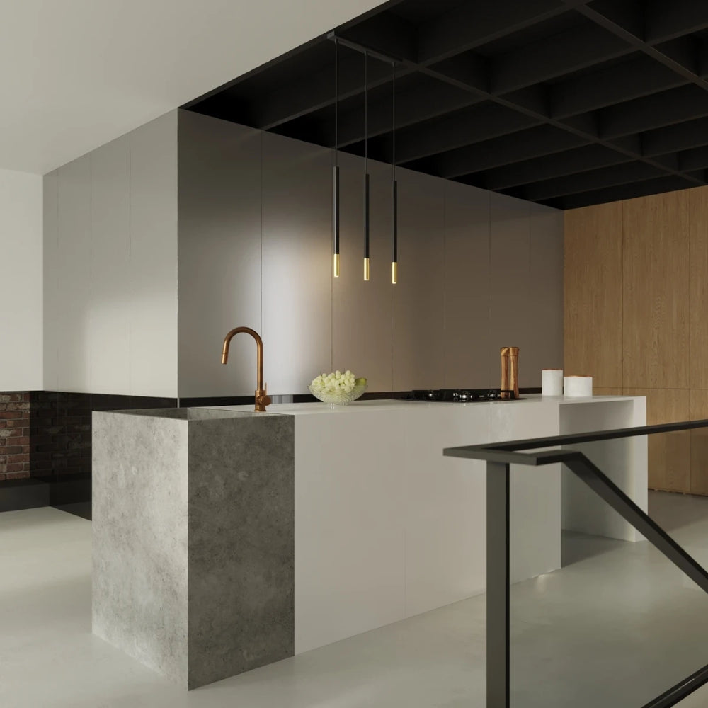 Sollux Lighting Suspension LED Noir Or MOZAICA, 3 x douille G9, IP20, Aluminium, CE RoHS