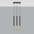 Sollux Lighting Suspension LED Noir Or MOZAICA, 3 x douille G9, IP20, Aluminium, CE RoHS