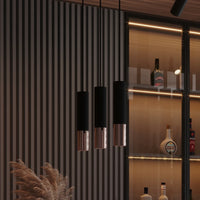 Sollux Lighting LED pendant lamp Black Copper LOOPEZ, 3xGU10, E27, 220-240V, IP20, Aluminium, CE RoHS
