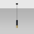 Suspension LED Sollux Lighting LOOPEZ Noir Or, 1xGU10, Aluminium, IP20, 220-240V, CE RoHS