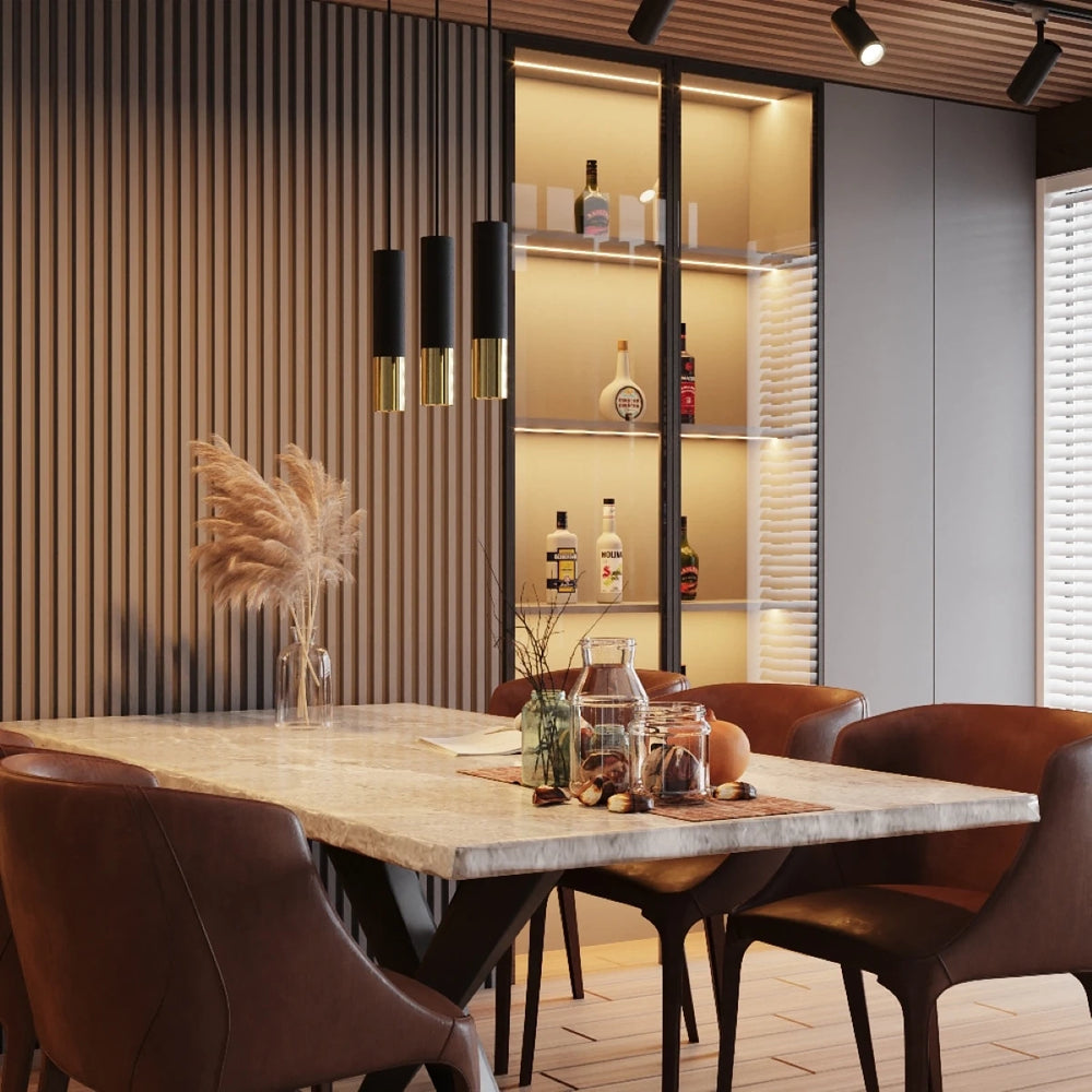 Suspension LED Sollux Lighting LOOPEZ Noir Or, 1xGU10, Aluminium, IP20, 220-240V, CE RoHS