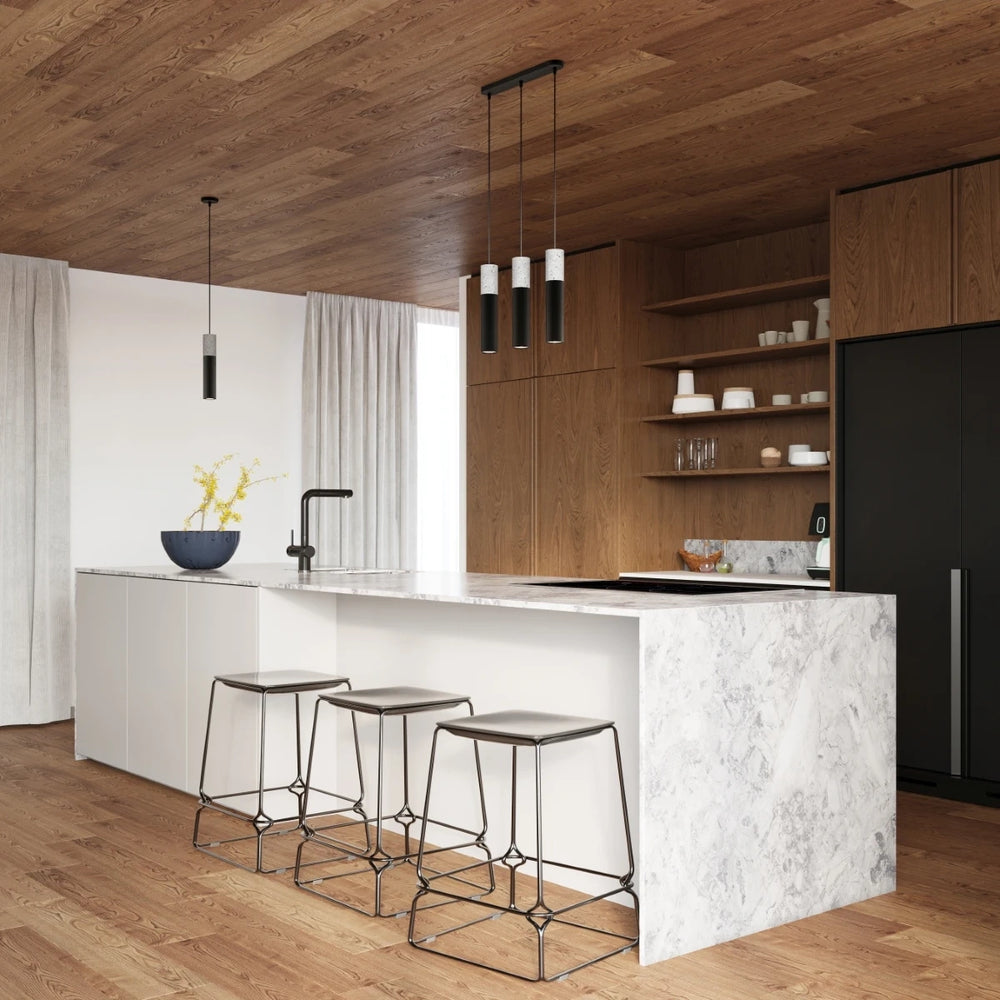 Sollux Lighting Suspension LED Borgio Béton Noir, 1x GU10, IP20, 220-240V, CE RoHS