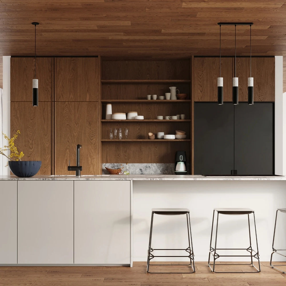 Sollux Lighting Suspension LED Borgio Béton Noir, 1x GU10, IP20, 220-240V, CE RoHS