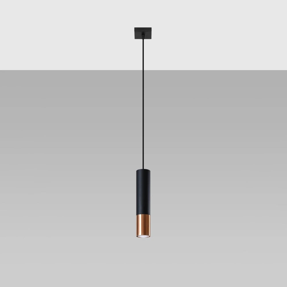 Sollux Lighting LED pendant light LOOPEZ Black Copper, 1xGU10, E27 socket, IP20, Aluminium, 220-240V